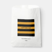 Happy New Year Black and Yellow Geschenktütchen (Vorderseite)