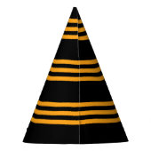 Happy New Year Black and Yellow Partyhütchen (Rückseite)