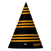 Happy New Year Black and Yellow Partyhütchen (Links)