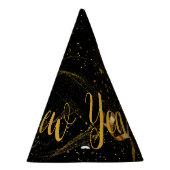 Happy New Year Black Gold (12) Party Hat Partyhütchen (Rechts)