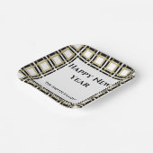 Happy New Year Black Gold Boxes Pappteller (Gewinkelt)