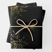 Happy New Year Black Gold Geschenkpapier Set (Beispiel)