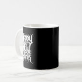 Happy New Year Black Metal Goth Nge Rocker Holiday Kaffeetasse (Vorderseite Links)