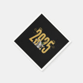 Happy New Year - Black Napkin Serviette (Ecke)
