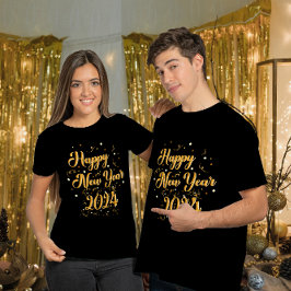 Happy New Year Black T - Shirt