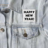 Happy New Year Black Text Button (Beispiel)