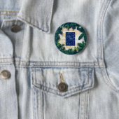 Happy New Year Blue and Green Pine Button (Beispiel)
