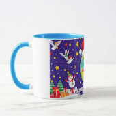 Happy New Year Blue Night Tasse (Links)