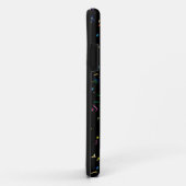 Happy New Year - Blue Text on Black Confetti Case-Mate iPhone Hülle (Hinten/Rechts)