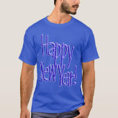 Happy New Year - Blue Text T-Shirt (Vorderseite)