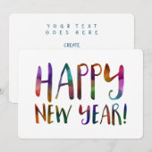 Happy New Year Bokee Einladung (Vorne/Hinten)