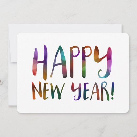 Happy New Year Bokee Einladung (Vorderseite)