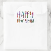 Happy New Year Bokee Runder Aufkleber (Tasche)