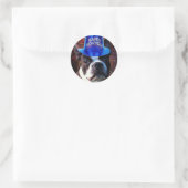 Happy New Year Boston Terrier Aufkleber (Tasche)