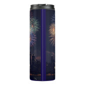 Happy New Year Bottle | Stylish Celebration Drinkw Thermosbecher (Rückseite)