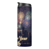 Happy New Year Bottle | Stylish Celebration Drinkw Thermosbecher (Nach rechts gedreht)