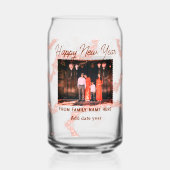 Happy new year brawn fügen Foto Familienname Glitz Dosenglas (Rückseite)