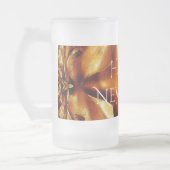 Happy New Year Brown Gold Copper Elegante Star Mattglas Bierglas (Links)