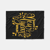 Happy New Year Bruh Nye Celebration Party Matching Fleecedecke (Vorderseite (Horizontal))
