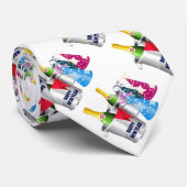 Happy New Year Bubbly Krawatte (Gerollt)