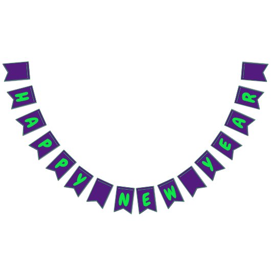 Happy New Year bunte Flags von dalDesignNZ Wimpelkette (Alle)