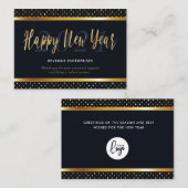 Happy New Year Business Logo Visitenkarte (Vorne/Hinten)