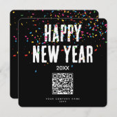 Happy New Year Business QR Code Urlaub (Vorne/Hinten)