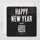 Happy New Year Business QR Code Urlaub (Vorderseite)