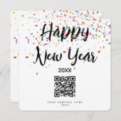 Happy New Year Business QR Code Urlaub (Vorne/Hinten)