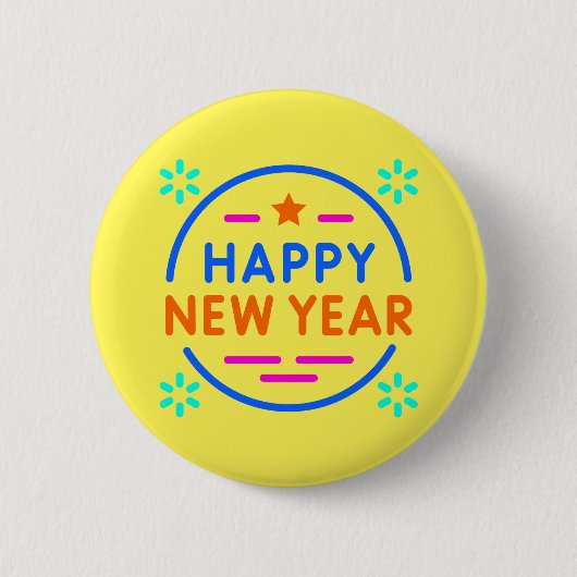 "Happy New Year" Button (Vorderseite)