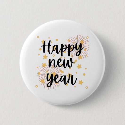 Happy New Year Button (Vorderseite)