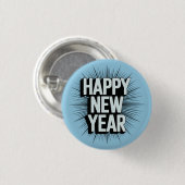 Happy New Year Button (Vorne & Hinten)