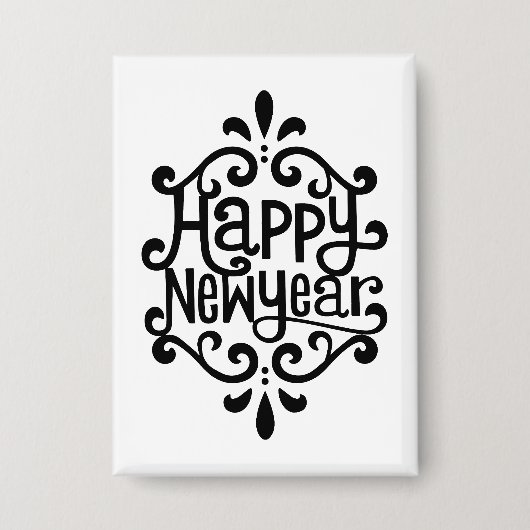 Happy New Year Button (Vorderseite)