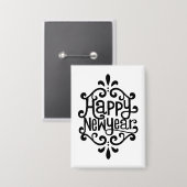 Happy New Year Button (Vorderseite/Rückseite)