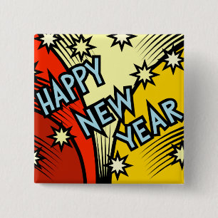 Happy New Year Button