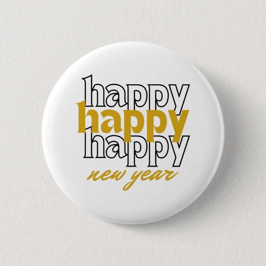 Happy New Year Button (Vorderseite)