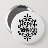 Happy New Year Button (Vorne & Hinten)