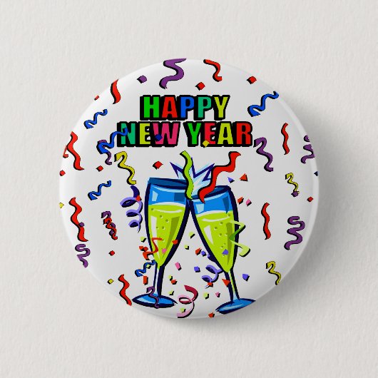 Happy New Year Button (Vorderseite)
