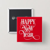 Happy New Year Button (Vorne & Hinten)