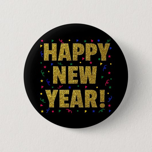 Happy New Year Button (Vorderseite)