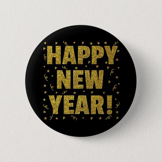 Happy New Year Button (Vorderseite)