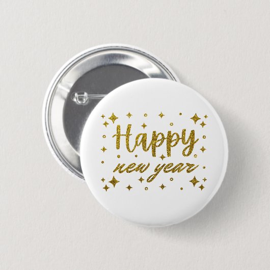 Happy New Year Button (Vorne & Hinten)