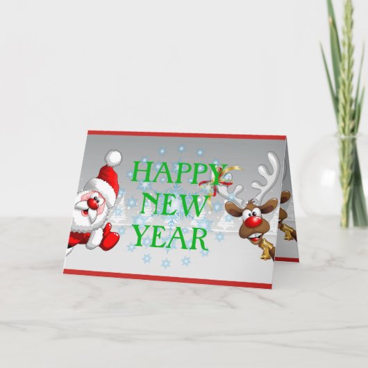 Happy New Year Card Feiertagskarte (Vorderseite)