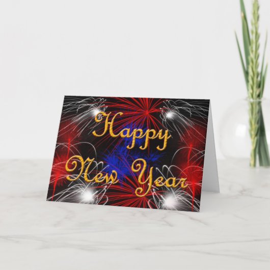 Happy New Year Card Feiertagskarte (Vorderseite)