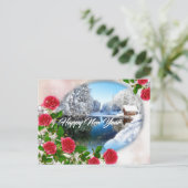 Happy New Year Card Feiertagspostkarte (Stehend Vorderseite)