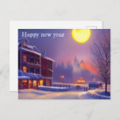 Happy New Year Card Feiertagspostkarte (Vorne/Hinten)