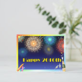 Happy New Year Card Feiertagspostkarte (Stehend Vorderseite)