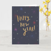 Happy New Year Card Karte (Gelbe Blume)
