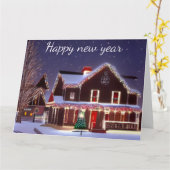 Happy New Year Card Karte (Gelbe Blume)