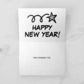 Happy New Year Card mit Shooting Star Karte (Innenseite)